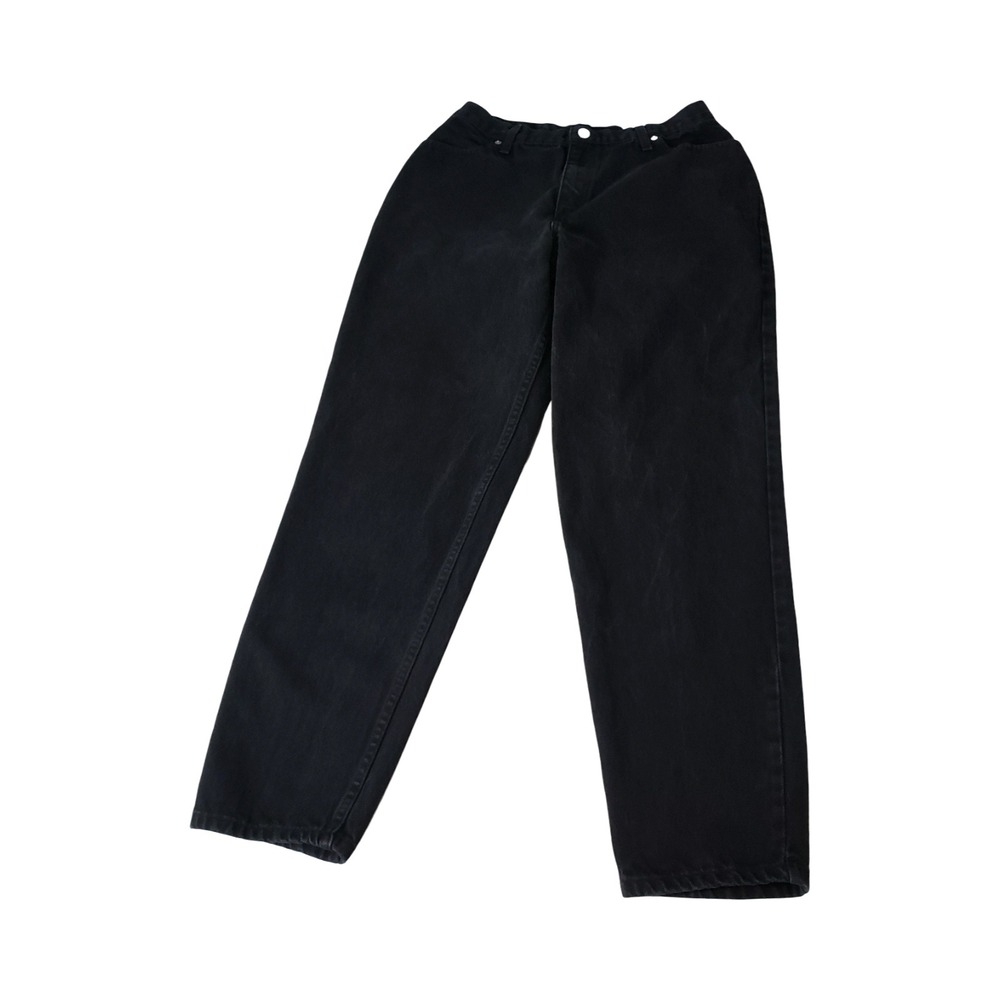 Vintage Faded Glory Black Jeans Womens 10 High Rise Straight Mom 90s Y2K